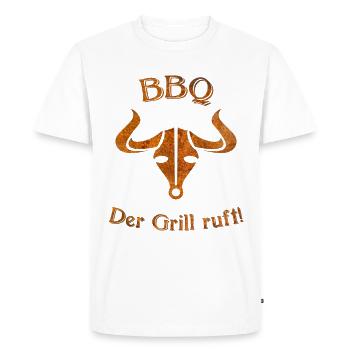 BBQ - T-shirt Premium bio Homme - blanc - Devant - Nico (187cm)