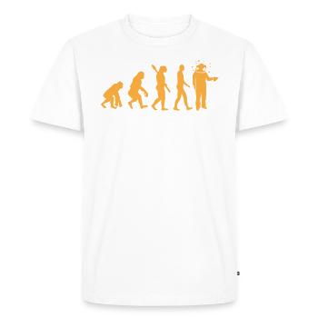 Evolution apicole Apiculture Abeilles Chuchotements d’abeilles - T-shirt Premium bio Homme - blanc - Devant - Nico (187cm)