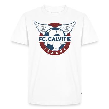 Calvitie - cadeau homme avec calvitie - T-shirt Premium bio Homme - blanc - Devant - Nico (187cm)