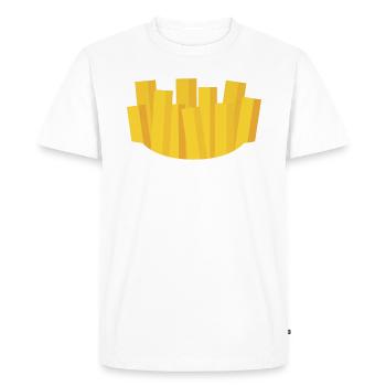 Français Fries Costume Français Fries Déguisement - T-shirt Premium bio Homme - blanc - Devant - Nico (187cm)