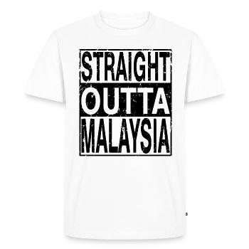 Malaysia Straight outta Malaysia - Men's Premium Organic T-Shirt - white - Front - Nico (187cm)