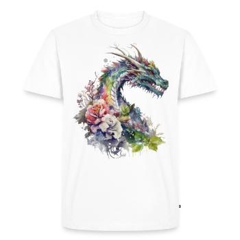 Dragon japonais - T-shirt Premium bio Homme - blanc - Devant - Nico (187cm)