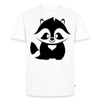 Raton laveur - T-shirt Premium bio Homme - blanc - Devant - Nico (187cm)