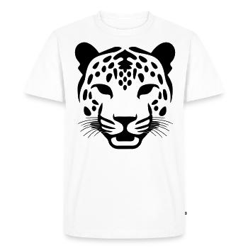 Léopard - T-shirt Premium bio Homme - blanc - Devant - Nico (187cm)