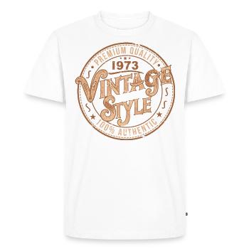 Vintage 1973 Retro 1973 Birthday Gift - Men's Premium Organic T-Shirt - white - Front - Nico (187cm)