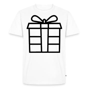 Petite boite cadeau - T-shirt Premium bio Homme - blanc - Devant - Nico (187cm)