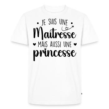 Mistress and Princess - Formidable Mistress - Men's Premium Organic T-Shirt - white - Front - Nico (187cm)