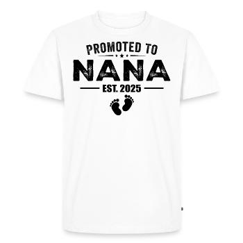 Promoted To Nana est 2025 Funny For New Nana - T-shirt Premium bio Homme - blanc - Devant - Nico (187cm)