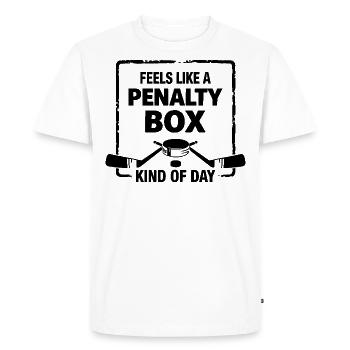 Feels Like A Penalty Box Kind Of Day, Funny Hockey - T-shirt Premium bio Homme - blanc - Devant - Nico (187cm)