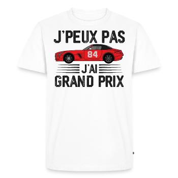 Je peux pas j ai grand prix - T-shirt Premium bio Homme - blanc - Devant - Nico (187cm)