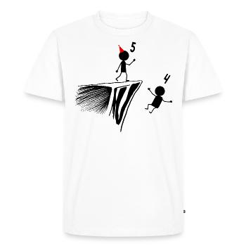 5e anniversaire, cadeau 5 ans, Humour 5 ans, 5 ans - T-shirt Premium bio Homme - blanc - Devant - Nico (187cm)
