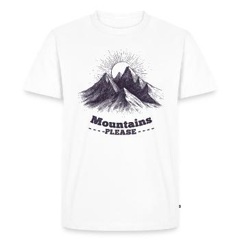 Mountains please - Men's Premium Organic T-Shirt - white - Front - Nico (187cm)