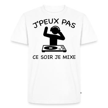 I can't mix - DJ - Men's Premium Organic T-Shirt - white - Front - Nico (187cm)
