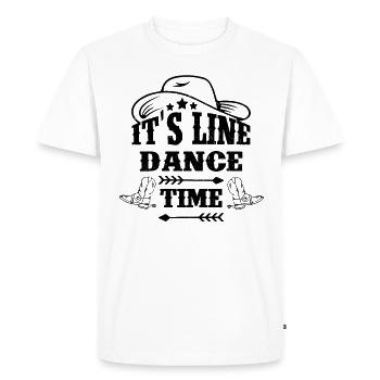 Linedance Time Country motif de danse de musique occidentale - T-shirt Premium bio Homme - blanc - Devant - Nico (187cm)