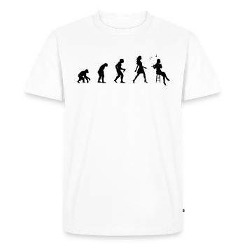 Flûte joueur évolution flûte joueur flûte - T-shirt Premium bio Homme - blanc - Devant - Nico (187cm)