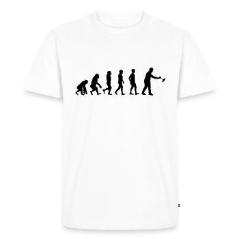 Tir au bâton Evolution - T-shirt Premium bio Homme - blanc - Devant - Nico (187cm)