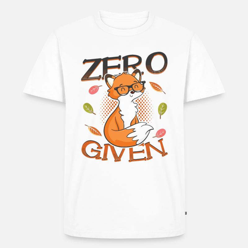 Hipster Fox Zero Fox Given - Men's Premium Organic T-Shirt - white