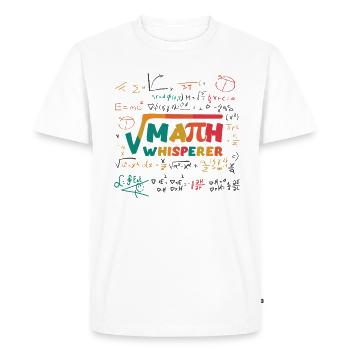 Apprenant de mathématiques, drôle de professeur de mathématiques - T-shirt Premium bio Homme - blanc - Devant - Nico (187cm)