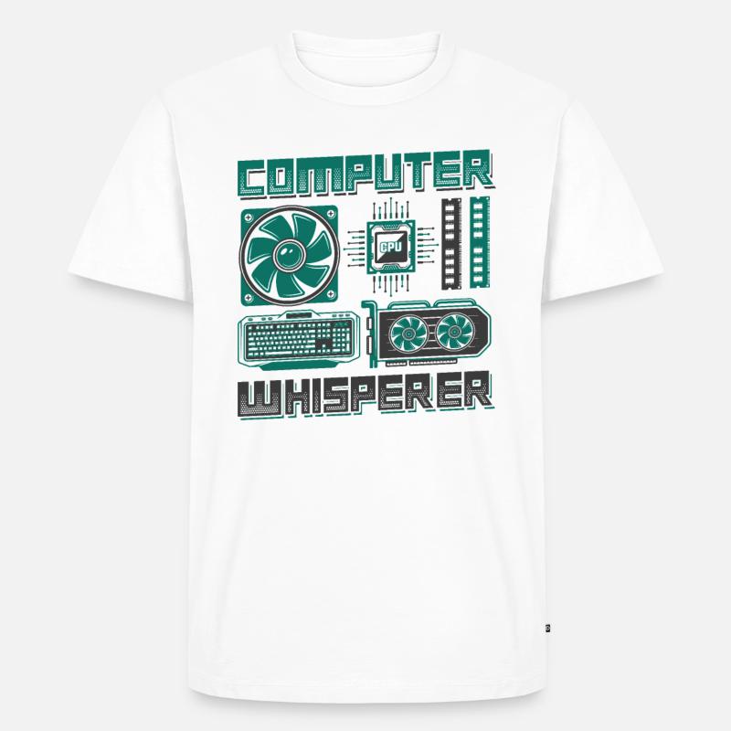 Computerflüsterer IT-Unterstützung - Männer Premium Bio T-Shirt - Weiß