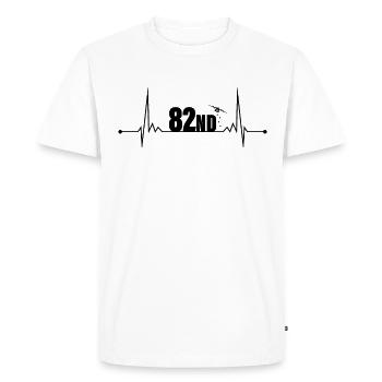 Paratrooper 82ND Heartbeat - Men's Premium Organic T-Shirt - white - Front - Nico (187cm)
