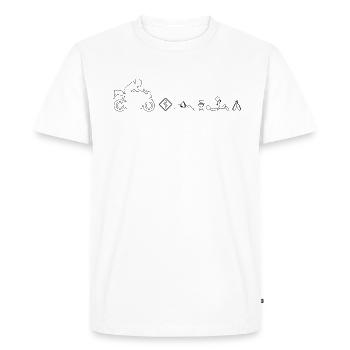 Symboles de moto de machine de course - T-shirt Premium bio Homme - blanc - Devant - Nico (187cm)
