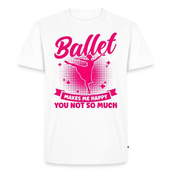 Ballerine Ballet Dancer Ballet Girls - T-shirt Premium bio Homme - blanc - Devant - Nico (187cm)