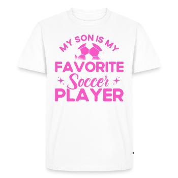 Soccer maman maman fils cadeau - T-shirt Premium bio Homme - blanc - Devant - Nico (187cm)