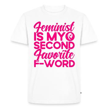 Égalité des sexes Égalité des sexes - T-shirt Premium bio Homme - blanc - Devant - Nico (187cm)
