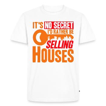Agent immobilier Maison Vendre Vente Immobilière - T-shirt Premium bio Homme - blanc - Devant - Nico (187cm)