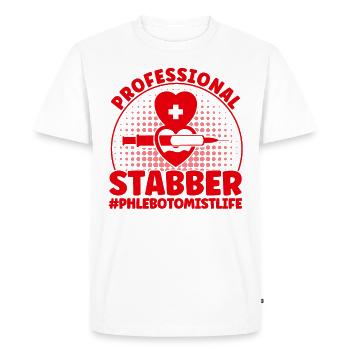 Phlebotomy Laboratory Phlebotomist Tech Blood Sampling - Men's Premium Organic T-Shirt - white - Front - Nico (187cm)