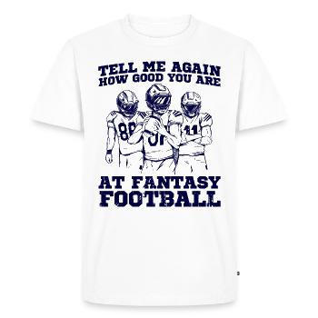 Fantasy Football Champion Fantasy Football Draft Da - T-shirt Premium bio Homme - blanc - Devant - Nico (187cm)