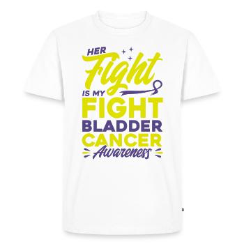 Bladder cancer survivor bladder cancer under - Men's Premium Organic T-Shirt - white - Front - Nico (187cm)