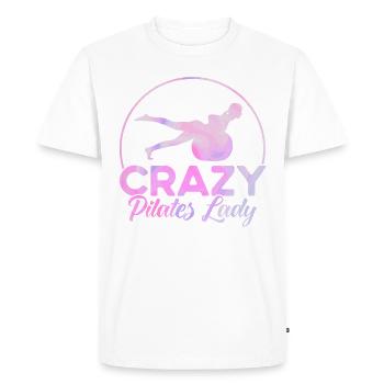 Pilates Crazy Pilates Lady Cadeau - T-shirt Premium bio Homme - blanc - Devant - Nico (187cm)