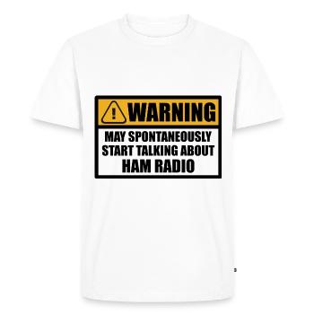 Ham Radio Operator Saying Sayings Funny Funny - Men's Premium Organic T-Shirt - white - Front - Nico (187cm)