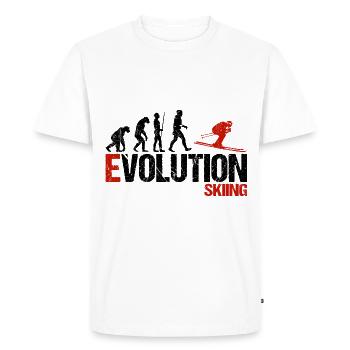 Evolution of Skiing - Men's Premium Organic T-Shirt - white - Front - Nico (187cm)