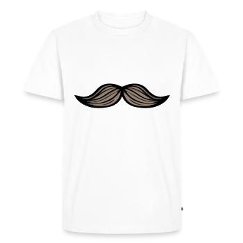 Beard full beard Schnautzer facial hair hair - Men's Premium Organic T-Shirt - white - Front - Nico (187cm)