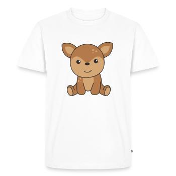 Fauve fauve mignon animaux forêt pour les enfants - T-shirt Premium bio Homme - blanc - Devant - Nico (187cm)