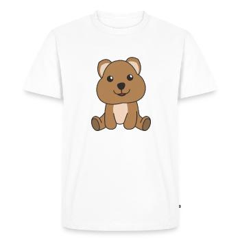 quokka heureux animal mignon - T-shirt Premium bio Homme - blanc - Devant - Nico (187cm)