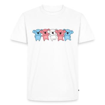 Drapeau transgenre Pride LGBTQ Sweet Koala - T-shirt Premium bio Homme - blanc - Devant - Nico (187cm)