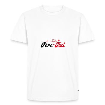 Pére Fect - T-shirt Premium bio Homme - blanc - Devant - Nico (187cm)