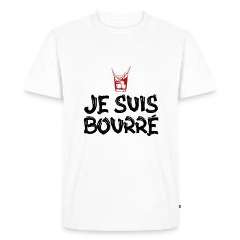 surprise je suis bourré - T-shirt Premium bio Homme - blanc - Devant - Nico (187cm)