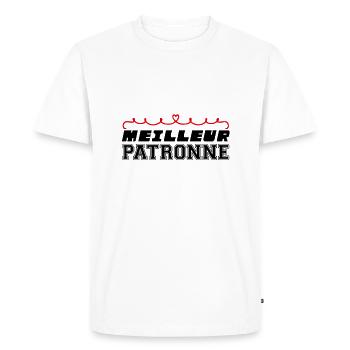 MEILLEUR PATRONNE DU MONDE - T-shirt Premium bio Homme - blanc - Devant - Nico (187cm)