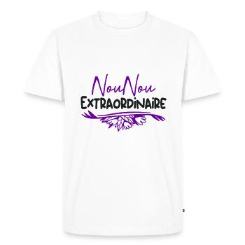 Nounou extraordinaire - T-shirt Premium bio Homme - blanc - Devant - Nico (187cm)