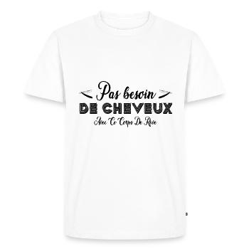 Pas besoin de cheveux avec ce corps de rêve - T-shirt Premium bio Homme - blanc - Devant - Nico (187cm)