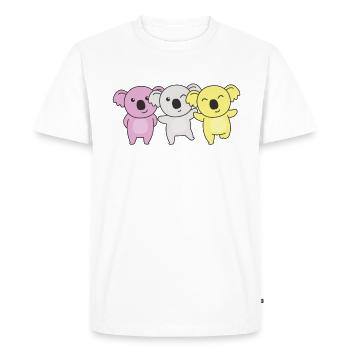 Twink Flag Pride LGBTQ Sweet Koala - Men's Premium Organic T-Shirt - white - Front - Nico (187cm)