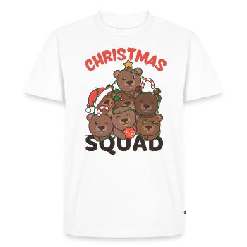 Ours Arbre de Noël Escouade de Noël Ours - T-shirt Premium bio Homme - blanc - Devant - Nico (187cm)