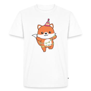 Fox for a birthday for children a birthday - Men's Premium Organic T-Shirt - white - Front - Nico (187cm)