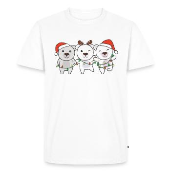 ours polaire noël animaux de Noël mignons ours polaires - T-shirt Premium bio Homme - blanc - Devant - Nico (187cm)