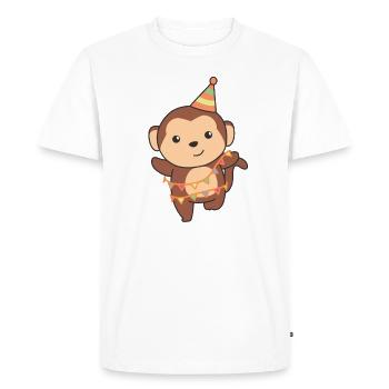 Singe pour anniversaire pour les enfants un anniversaire - T-shirt Premium bio Homme - blanc - Devant - Nico (187cm)