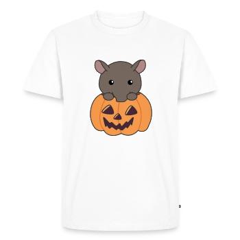 tapir à la citrouille doux tapire joyeux halloween - T-shirt Premium bio Homme - blanc - Devant - Nico (187cm)
